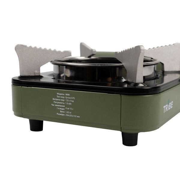 Газова плита Tribe Mini портативна T-HD-0010, olive T-HD-0010-olive фото