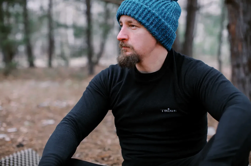 Термобелье мужское Tribe Microfleece (футболка+штаны) T-KA-0015-black, T-KA-0015-black-2XL  T-KA-0015-black-2XL фото