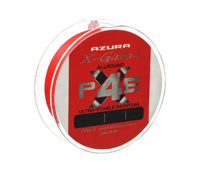 Шнур Azura X-Game PE X4 150м Fiery Red #0.5 0.117мм X4-05 фото