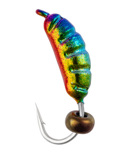 Мормишка вольфрамова Viking Fishing Shrimp+bead 0.95g 9mm Rainbow (1шт) 19190684 фото