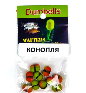 Бойли Wafters Dumbells 7x10 мм Fluo Конопля G0008 фото