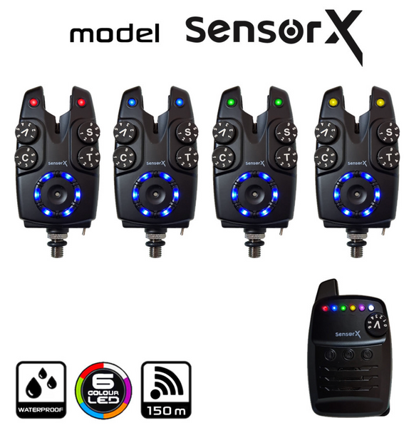 Набір сигналізаторів клювання World4Carp Sensor X 4+1 WC360-4 фото
