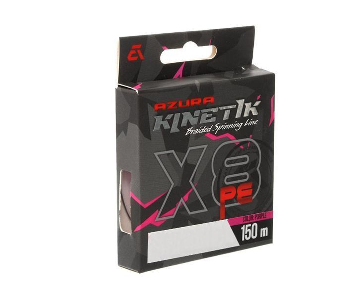 Шнур Azura Kinetik X8 Purple 150м #0.4 0.104мм KX8-04 фото