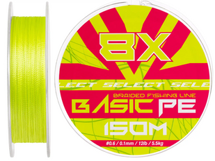 Шнур Select Basic PE 8X Light Green 150m #1.5/0.18mm 22lb/10kg 1870.31.41		 фото