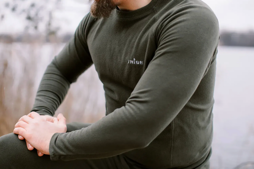 Термобелье мужское Tribe Microfleece (футболка+штаны) T-KA-0015-olive, T-KA-0015-olive-L T-KA-0015-olive-L фото