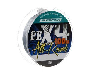 Шнур Flagman All-Round PE X-4 100м 0.12мм Grey X4A1-012 фото