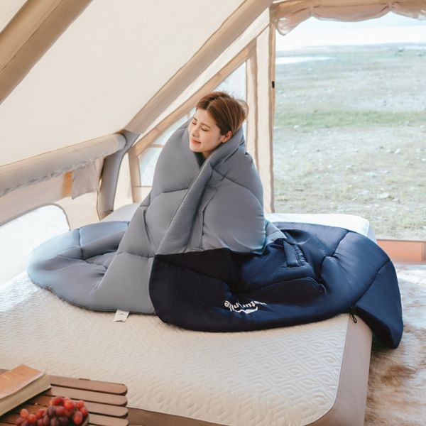 Спальник с капюшоном Naturehike Sunny Day PL02 U450 CNK2550WS028, (3,9&deg;C), правый, коричнево-зеленый 6977465868435 фото