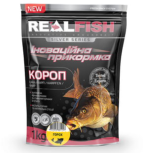 Прикормка для риболовлі REAL FISH КОРОП ГОРОХ, 0.9 кг Горох фото