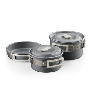 Набір посуду (2 каструлі, сковорідка) Naturehike CNK2450CF010, алюміній 6976507663335 фото