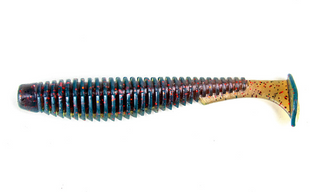Виброхвост Fishup U-Shad 3" #019 Motor Oil/Red (ПОШТУЧНО) 10023214 фото